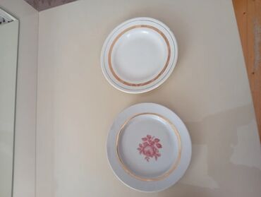 ucuz qab qacaqlar: Nahar dəsti, rəng - Ağ, Farfor