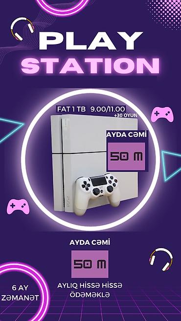 ps 4 kredit: PlayStation 4 (PS4) Fat – 1 TB yaddaşlı, ağ rəng - 9.00/12.52 versiya — 1