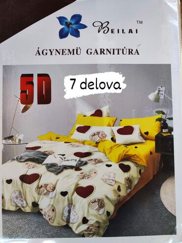 Posteljina: Posteljine pamuk Set sadrzi 7 delova: Cena: 3200 din Jorganska navlaka — 7