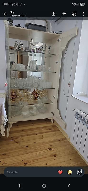 yataq skafi: İşlənmiş, 3 qapılı, Siyirməli, Ağ, Açılan, Düz dolab — 4