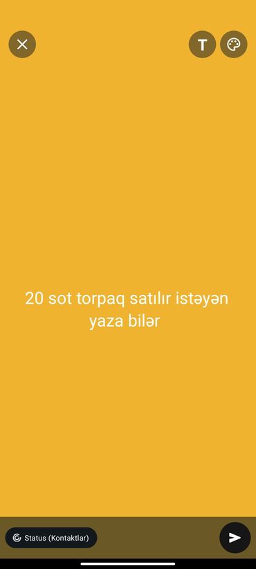 Torpaq sahələrinin satışı: 20 sot, Bələdiyyə