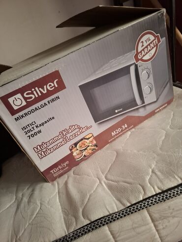 soyuducu teze: Mikrodalğalı soba Silver, Quraşdırılan, Mikrodalğalar ilə, rəng - Boz