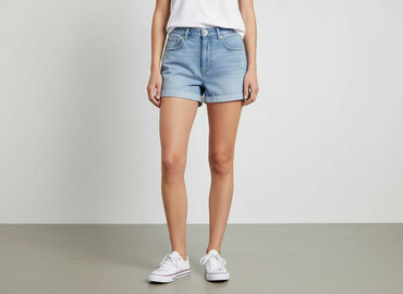 jeansy biodrowki: H&M, Szorty damskie, rozmiar M