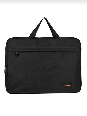 notebook 8ram: Laptop üçün əl çantası – barberri - Rəng: qara, minimal dizayn - Üst — 1