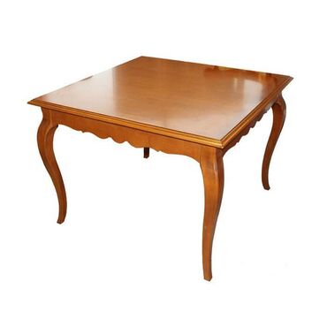 деревянный стол ручной работы: Стол обеденный Madeira раздвижной на пикантно изогнутых ножках