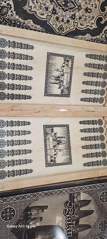 Nərdlər: Taxta nərd–şahmat dəsti - Material: cilalanmış təbii ağac - 2-si — 6