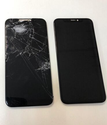 Telefon və planşet təmiri: İphone ön şüşə bərpası. Şüşəsi qırılmış görüntüsü tam işlək olan — 10