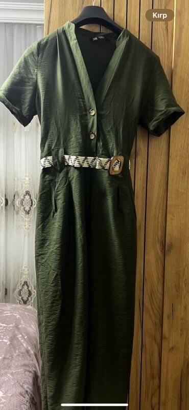 Пиджаки: Комбинезон, Zara, S (EU 36), цвет - Зеленый