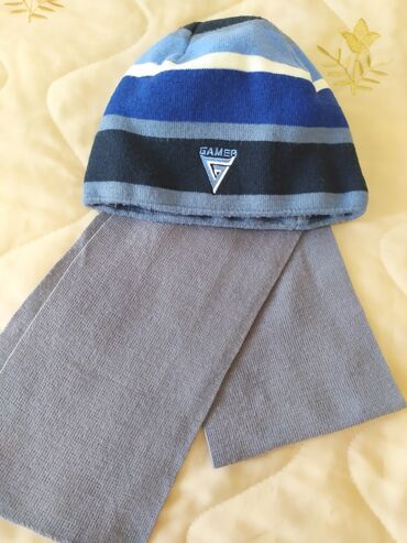 детский комплект шапка шарф: Комплект, Б/у