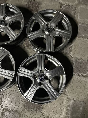 Диски: Литые Диски R 15 Volkswagen, Комплект, отверстий - 4, Б/у — 4