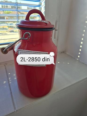 lejzi beg za decu cena: Emajlirani crveni lonci sa poklopcem i ručkom sa strane. - Materijal — 2
