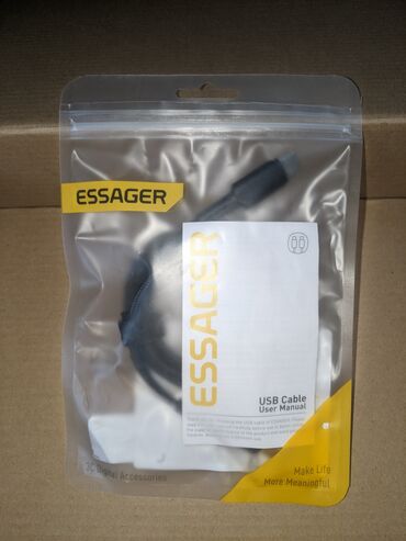 сумку для ноутбука и документов: Кабель USB от Essager предназначен для зарядки и передачи данных