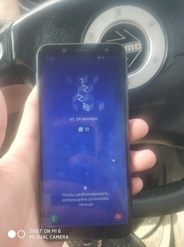 купить телефон s10: Samsung Galaxy J6, Колдонулган, 32 ГБ, түсү - Кара, 2 SIM