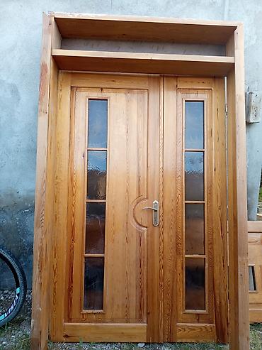 am şekilleri: Məhsul: Təbii ağac giriş qapıları (şüşəli) Təsvir: - Material — 1