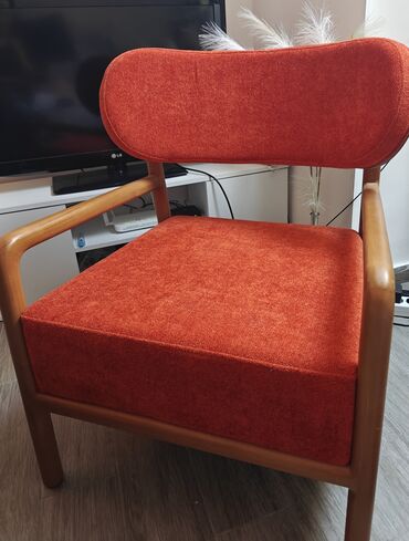 fotelje iz 60 ih: Textile, color - Orange, New