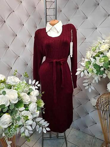 Haljine: Pleteni ženski komplet-haljina - Model: pripijena pletena haljina do — 10