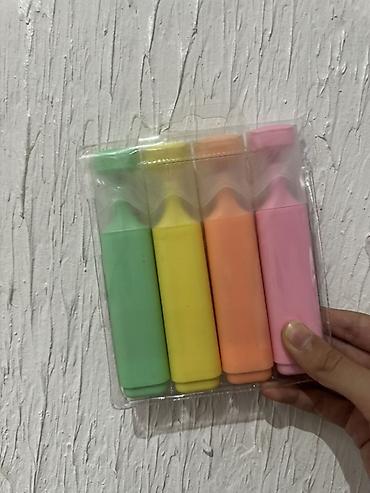 ofis əşyaları: Yalong Pastel Neon Marker Seti – 4 rəng -Kargoyla bir yerdə 6 azn dır — 2