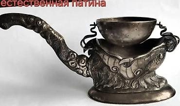 Серебро 900 проба "ДРАКОН"-ситечко для чая (1950 г.) 900 проба, на