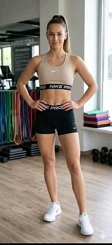 plave tn: Nike Pro ženski sportski komplet top i šorc. - Sportski grudnjak: kroj — 10