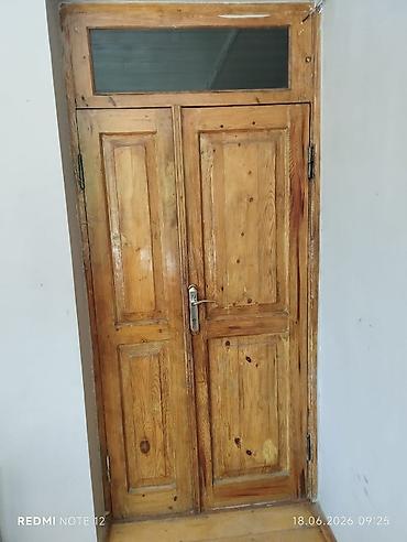 Qapılar və aksessuarlar: Taxta ikiqanadlı otaq qapısı - Material: tam taxta (təbii ağac — 1