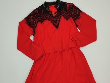 czerwona długa sukienka: Sukienka, 8 lat, 128-134 cm, stan - Dobry