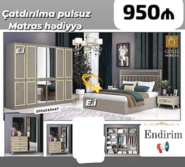 ali bebe mobilya: Yataq otağı dəsti – Gold Mobilya Tərkibi: - 6 qapılı qarderob (ölçü — 1
