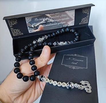 Bijuteriya: Şəxsi adla fərdiləşdirilən təsbeh dəstləri - Təbii daşlardan yığılmış — 7