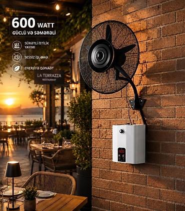 Вентиляторы: Sərinkeş Mator gücü 600 watt.Divara vurulan modeldirSerinkes Su — 1