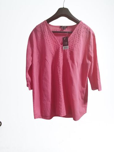 guess kosulje zenske: L (EU 40), Cotton, Single-colored, color - Pink