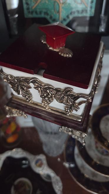 barokko: ✅ Melxior şamdan (əl tutacaqlı) ve Qend qabı (taxta qapaqlı) Melxior — 6