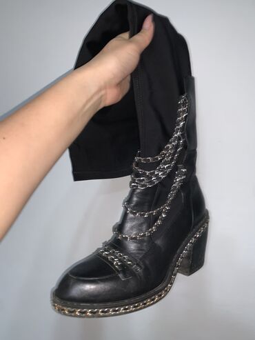 летняя обувь 38: Сапоги, 37, цвет - Черный