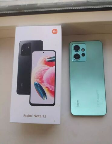 Redmi: Redmi, Redmi Note 12, Колдонулган, 128 ГБ, түсү - Саргыч боз, 2 SIM