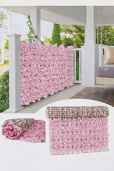 Baštenska dekoracija: 🌸 Dekorativna ograda od veštačkog cveća 3x1m 🌸 Ulepšajte svoju terasu — 3