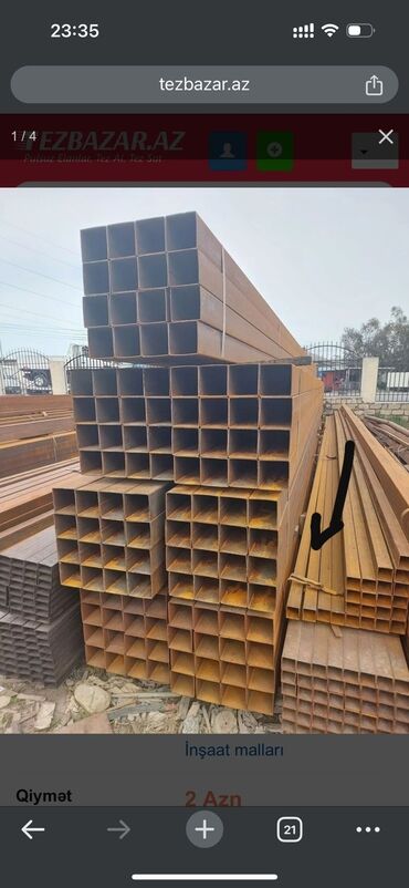 Profillər, şvellerlər: Profil, Polad, 6 m, 1,5 mm, Ödənişli çatdırılma, Pulsuz çatdırılma, Kredit yoxdur — 12