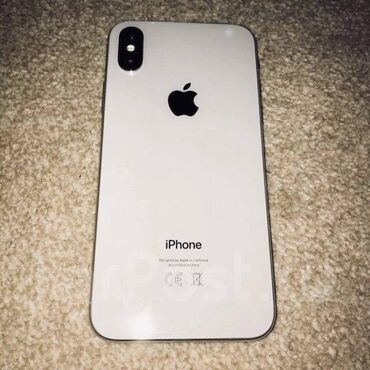 стиральная машина б: IPhone X, Колдонулган, 64 ГБ, Күмүш, Каптама, Кабель, 100 %