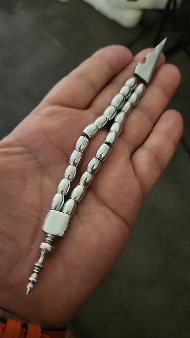 ucuz saat: Metal təsbeh – dekorativ saplı model - Material: cilalanmış metal — 3