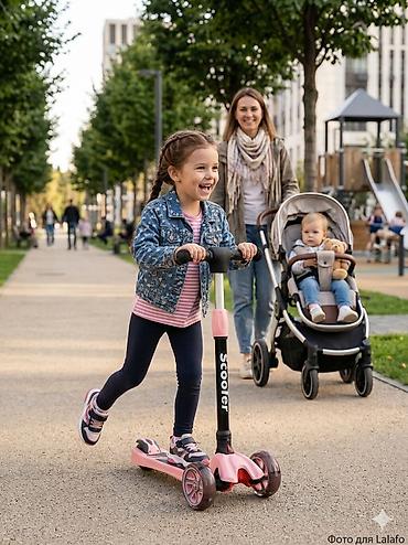 🛴 Детский самокат с подсветкой колёс 🌟 💥 Весёлый и полезный подарок