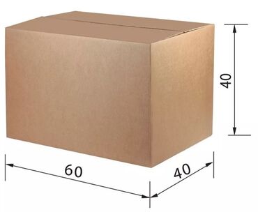 коробка кортон: Коробка, 60 см x 40 см x 40 см