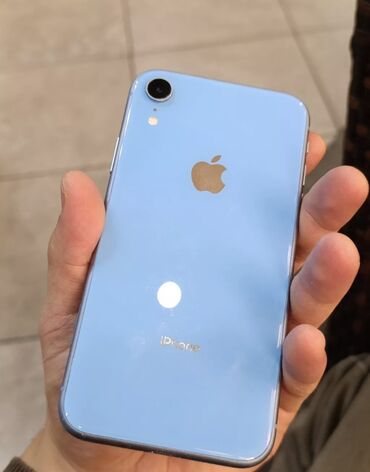 рассрочка телефона без банка: IPhone Xr, Б/у, 64 ГБ, Голубой, Защитное стекло, Чехол, Кабель, 100 %