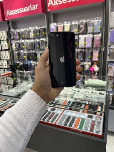 buoy iphone satın: IPhone SE, 64 GB, Black Titanium, Zəmanət, Barmaq izi, Simsiz şarj