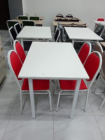 ofis stul: Mətbəx üçün, Yeni, Açılmayan, Dördbucaq masa, 4 stul — 1