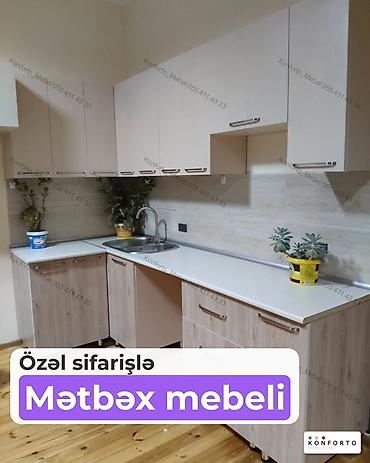 Mebel: Özəl sifarişlə mətbəx mebeli - Fərdi ölçü və planlama: L formalı — 1