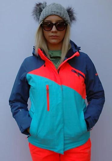 aclima: Ženska skijaška/snowboard jakna – trobojna (tirkizna, koralno-crvena i — 9