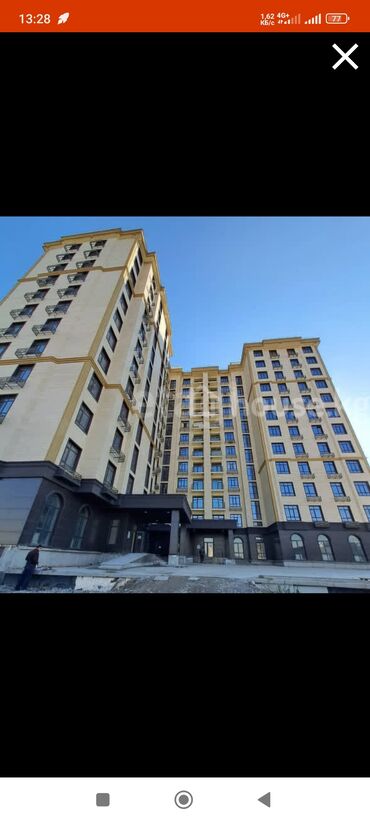 продажа квартира бишкеке: 2 комнаты, 77 м², Элитка, 8 этаж, ПСО (под самоотделку)