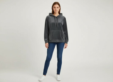 ubrania z pusheenem: Velour, Women`s hoodie, size S