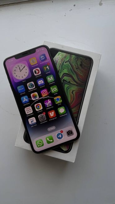 iphone 8 цена бишкек: IPhone Xs Max, Колдонулган, 256 ГБ, Black Titanium, Заряддоочу түзүлүш, Коргоочу айнек, Каптама, 78 %