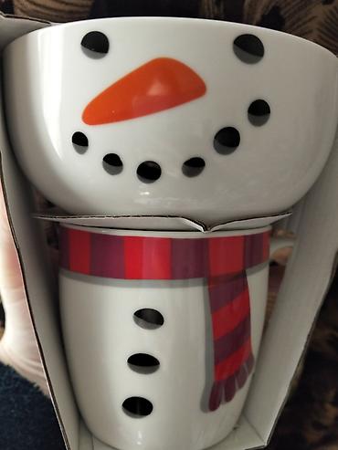 şaxta baba oyuncagi: “Mr Snowman” Breakfast Set – fincan və kasa dəsti.Finçan ve kasa seti — 1