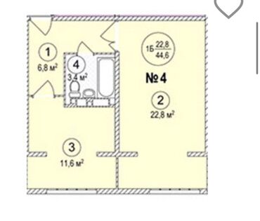 Продажа квартир: 1 комната, 45 м², 106 серия улучшенная, 2 этаж, Евроремонт at lalafo.kg — 10 Продажа квартир: 1 комната, 45 м², 106 серия улучшенная, 2 этаж, Евроремонт — 10