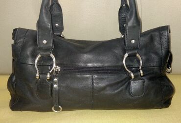 Torbe: Cellini - crna kožna torba Odlična torba od meke prirodne kože — 6