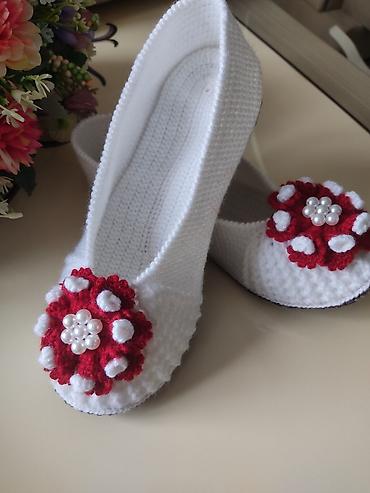 Домашние тапочки: Домашние тапочки, 38.5, Новый, цвет - Белый, Самовывоз — 4